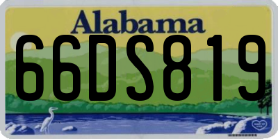 AL license plate 66DS819