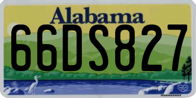 AL license plate 66DS827