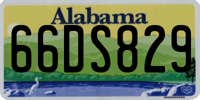 AL license plate 66DS829