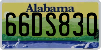 AL license plate 66DS830