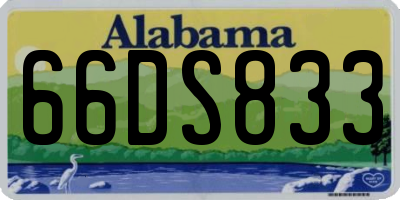 AL license plate 66DS833