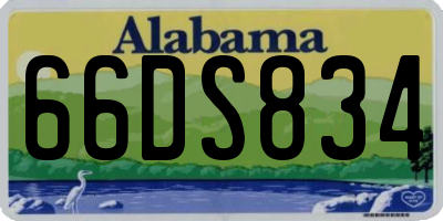 AL license plate 66DS834