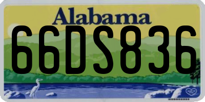 AL license plate 66DS836