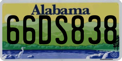 AL license plate 66DS838