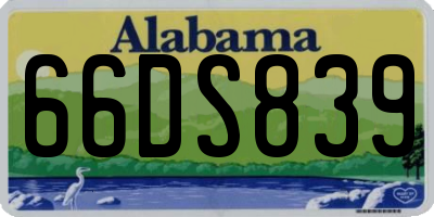 AL license plate 66DS839