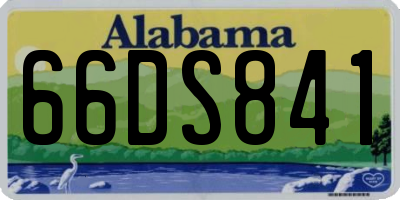 AL license plate 66DS841