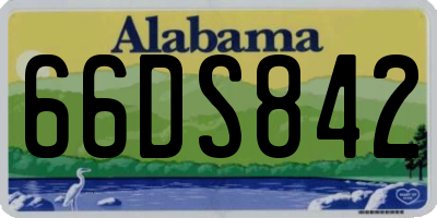 AL license plate 66DS842