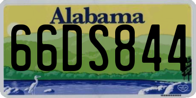 AL license plate 66DS844