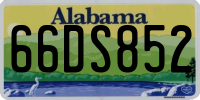 AL license plate 66DS852