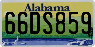 AL license plate 66DS859