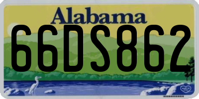 AL license plate 66DS862