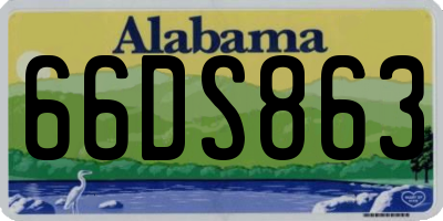 AL license plate 66DS863