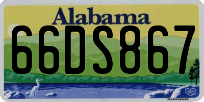 AL license plate 66DS867