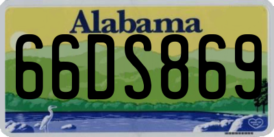 AL license plate 66DS869