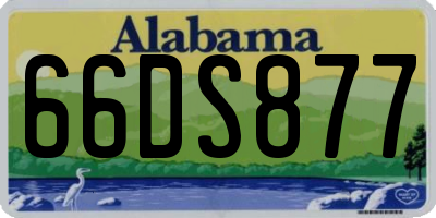 AL license plate 66DS877