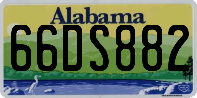 AL license plate 66DS882