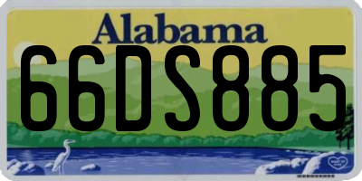 AL license plate 66DS885