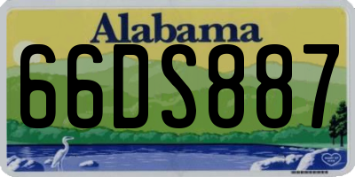 AL license plate 66DS887