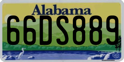 AL license plate 66DS889