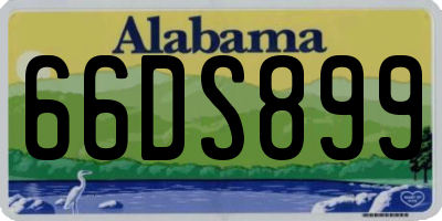 AL license plate 66DS899