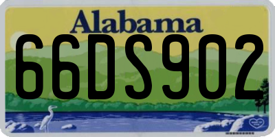 AL license plate 66DS902