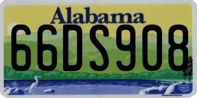 AL license plate 66DS908