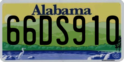 AL license plate 66DS910