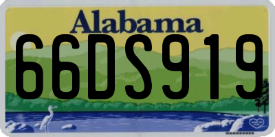 AL license plate 66DS919