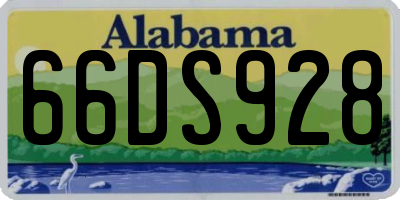 AL license plate 66DS928