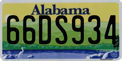 AL license plate 66DS934