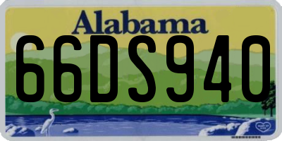 AL license plate 66DS940