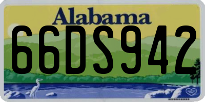 AL license plate 66DS942