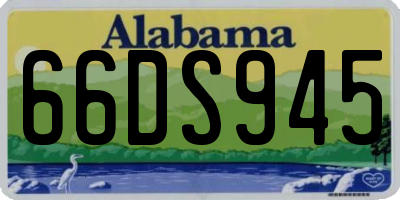 AL license plate 66DS945