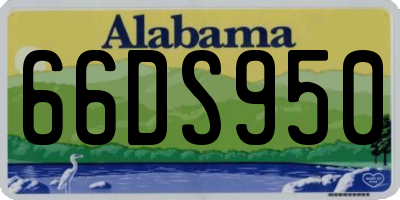 AL license plate 66DS950
