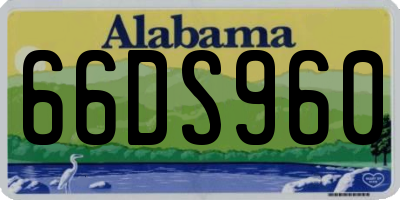 AL license plate 66DS960