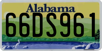 AL license plate 66DS961