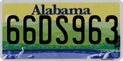 AL license plate 66DS963