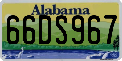 AL license plate 66DS967