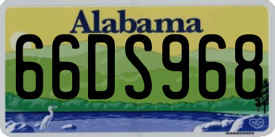 AL license plate 66DS968