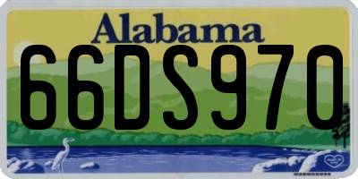 AL license plate 66DS970