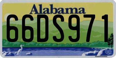 AL license plate 66DS971