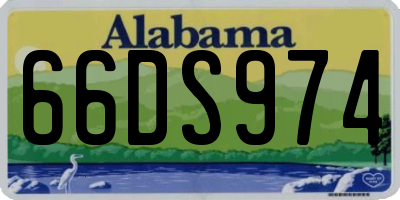 AL license plate 66DS974
