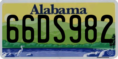 AL license plate 66DS982