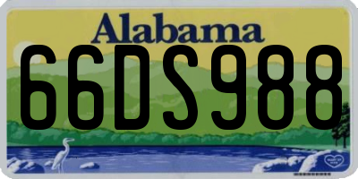AL license plate 66DS988