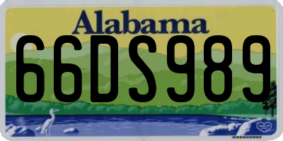 AL license plate 66DS989