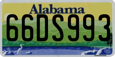 AL license plate 66DS993