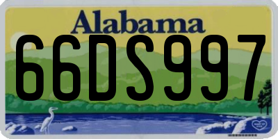 AL license plate 66DS997
