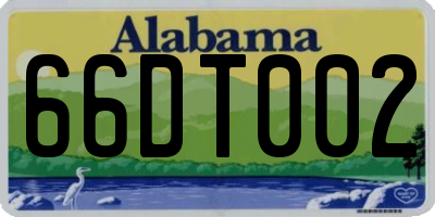AL license plate 66DT002