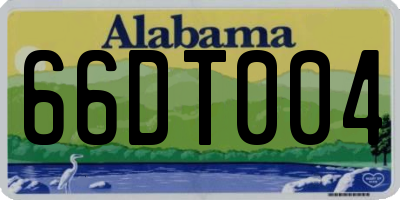 AL license plate 66DT004