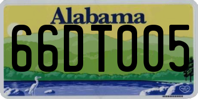AL license plate 66DT005